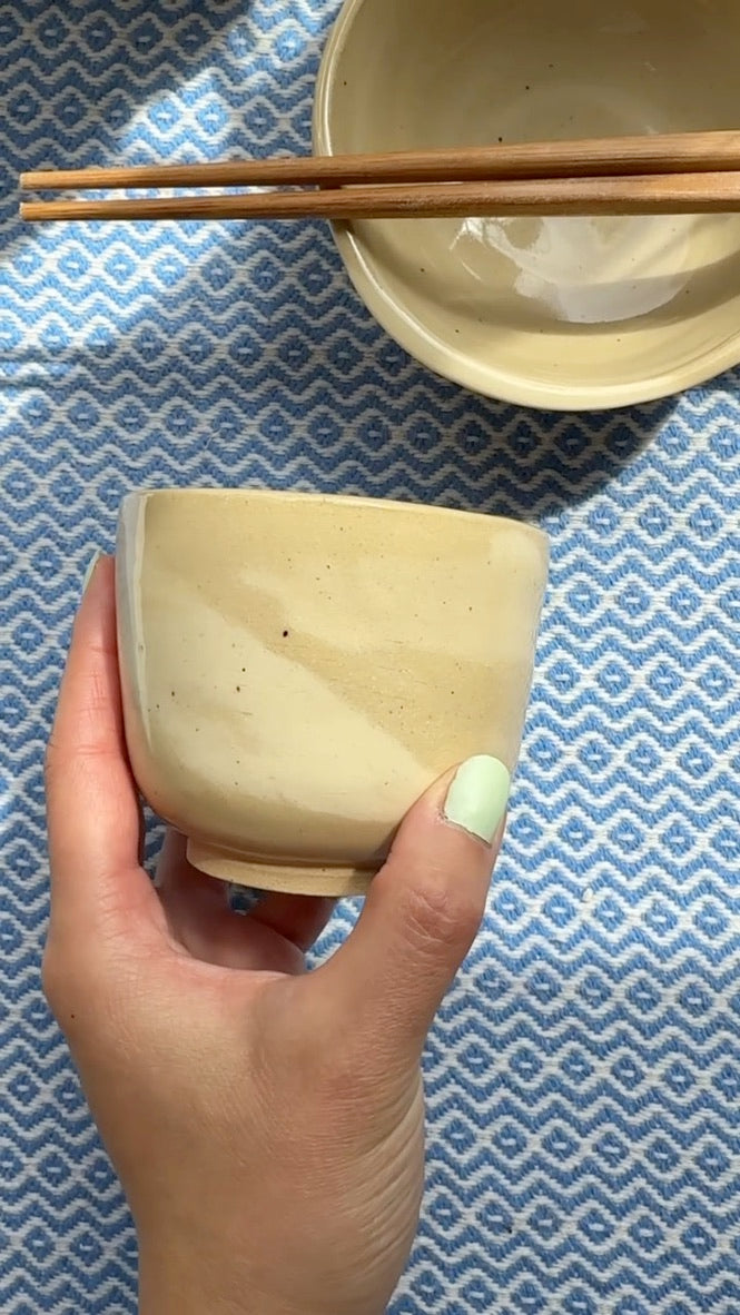 Marbled Bowl & Cup Set