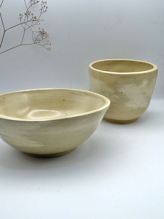 Marbled Bowl & Cup Set