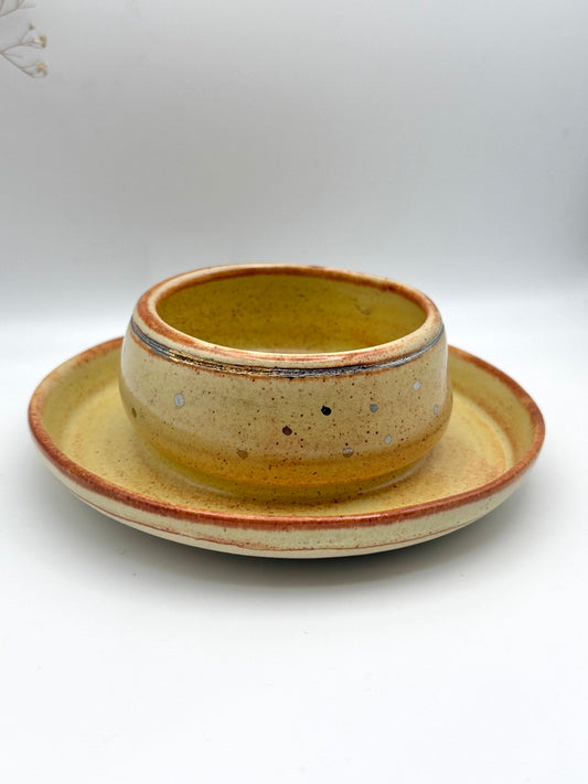 Silver luster bowl