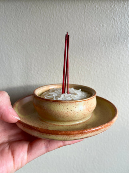 Silver luster bowl