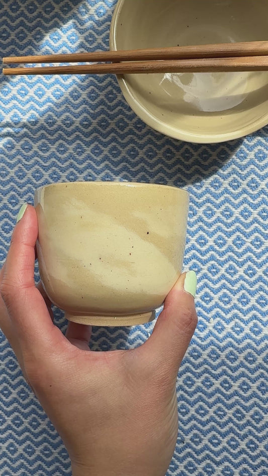 Marbled Bowl & Cup Set
